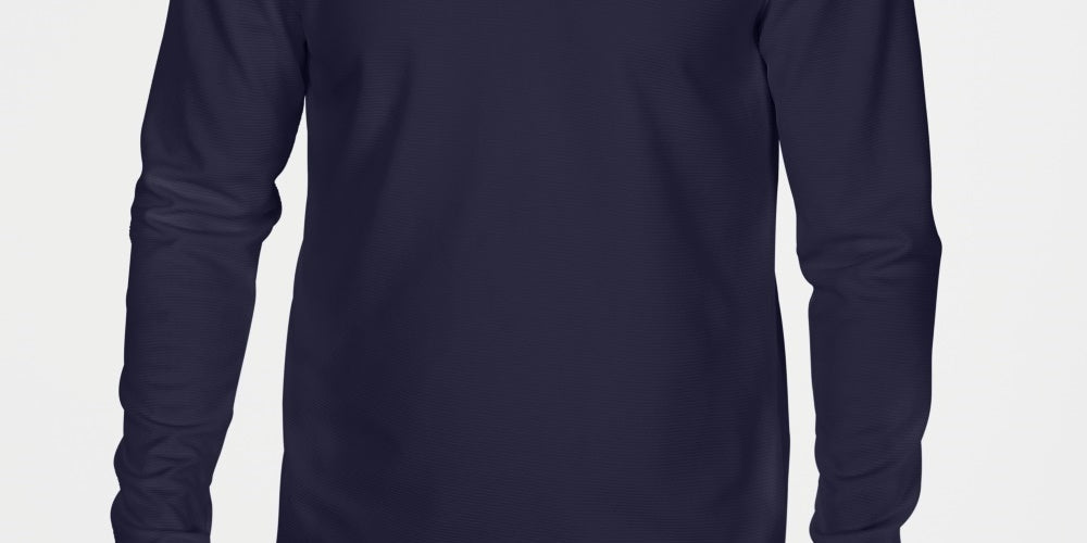 Suéter Alfani Masculino Texturizado com Zíper de 1/4 Azul Marinho Tamanho XX-G
