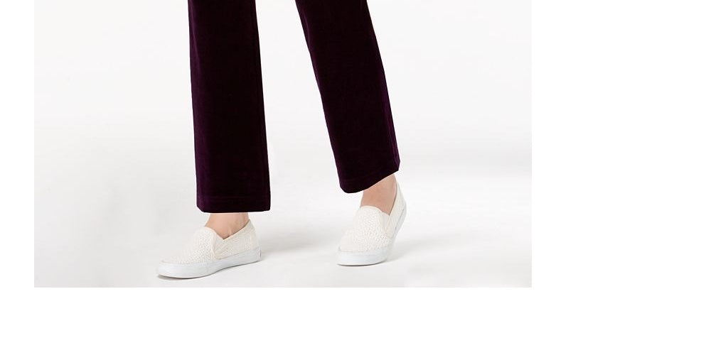 Calça esportiva feminina Karen Scott de veludo roxa tamanho X-G