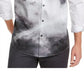 Camisa casual masculina Alfani com botões frontais e manga comprida, cinza, tamanho extragrande