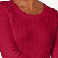Karen Scott Suéter Feminino de Tricô com Gola Redonda, Tamanho XS