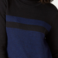 Karen Scott Suéter Feminino Petite Colorblocked Algodão Gola Alta Azul Tamanho Pequeno Grande