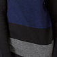 Karen Scott Suéter Feminino Petite Colorblocked Algodão Gola Alta Azul Tamanho Pequeno Grande