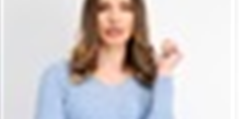 Karen Scott Suéter feminino de tricô com decote em V, tamanho pequeno, azul, tamanho grande