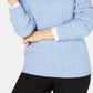 Karen Scott Suéter Feminino Petite em Tricô com Decote em V Azul Tamanho Petite