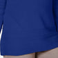 Karen Scott Suéter Feminino de Algodão com Gola Canoa Azul Tamanho XS