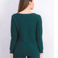 Karen Scott Suéter Feminino de Algodão com Gola Canoa Verde Tamanho X-G