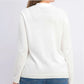 Karen Scott Suéter Henley Feminino de Algodão Branco Tamanho Pequeno