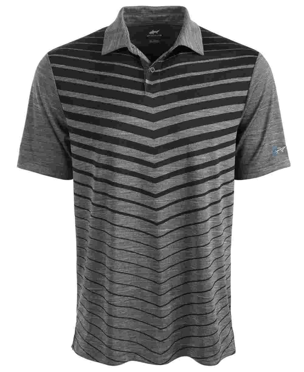 Polo masculino Attack Life Ombre Chevron Jacquard preto tamanho pequeno