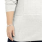 Karen Scott Túnica Plus Feminina Leve Patchwork Inverno Branco Tamanho 2X