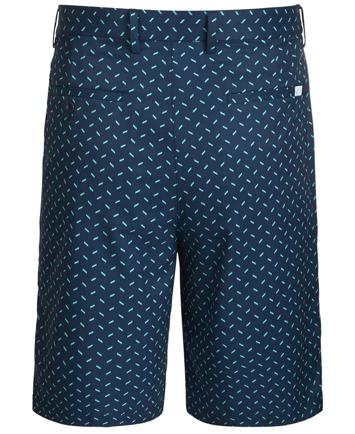 Shorts masculino Greg Norman com estampa metálica, azul marinho, tamanho 42
