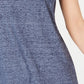 Blusa feminina estilo &amp; co com bolso no peito e estampa burnout, tamanho médio, azul-marinho