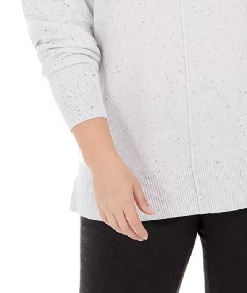 Karen Scott Suéter feminino plus size leve, branco, tamanho 0X