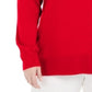 Karen Scott Suéter feminino plus size de algodão com gola alta, vermelho brilhante, tamanho 0X