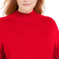 Karen Scott Suéter feminino plus size de algodão com gola alta, vermelho, tamanho 2X