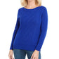 Karen Scott Suéter Feminino Tricô com Cordão e Contas Azul Tamanho P