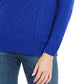 Karen Scott Suéter Feminino Tricô com Cordão e Contas Azul Tamanho P