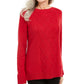 Karen Scott Suéter Feminino de Tricô com Contas Vermelho Tamanho Médio