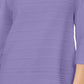 Karen Scott Suéter Feminino Manga 3/4 Canelado Roxo Tamanho X-G