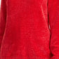 Karen Scott Suéter Feminino Gola Canoa Chenille Vermelho Brilhante Tamanho XS