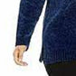 Karen Scott Suéter Feminino Plus Size Gola V Chenille Azul Escuro Tamanho 2X
