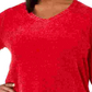 Karen Scott Suéter Feminino Plus Chenille Gola V Vermelho Tamanho 1X