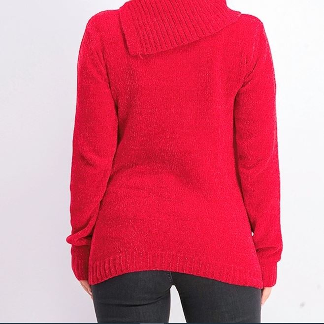 Karen Scott Suéter Feminino Gola Redonda Chenille Tamanho XX-G