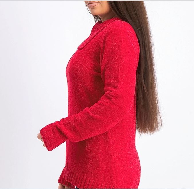 Karen Scott Suéter Feminino Gola Redonda Chenille Tamanho XX-G