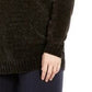 Karen Scott Suéter Feminino Plus Size Chenille Gola Dividida Preto Tamanho 2X