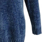 Karen Scott Suéter Feminino Plus Size Chenille Gola Dividida Azul Escuro Tamanho 3X
