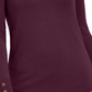 JM Women's Collection Suéter Petite com Punhos e Gola Redonda Roxo Escuro Tamanho Petite Grande