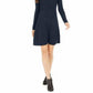 Vestido suéter de malha canelada feminino Style &amp; Co, azul-marinho, tamanho pequeno