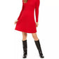Vestido suéter de malha canelada feminino Style &amp; Co, vermelho, tamanho pequeno