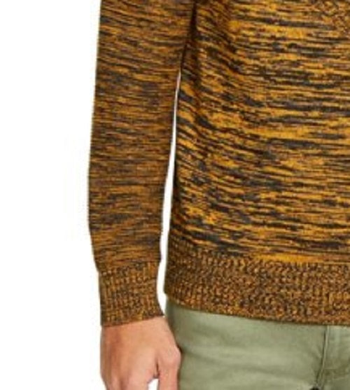 Suéter com capuz e malha canelada Monster da INC International Concepts para homens, amarelo escuro, tamanho X-G