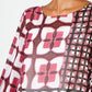 Blusa feminina Alfani com estampa rosa e manga 3/4, gola redonda, tamanho pequeno, médio
