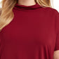 Blusa feminina Alfani Plus Size com gola alta, vinho, tamanho 3X
