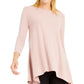 Túnica Alfani Feminina High Low Rosa Tamanho Grande