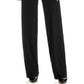 Calça feminina Alfani Petite Knit Wide Leg Preta Tamanho Grande