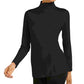 Blusa feminina Alfani com gola falsa, preta, tamanho extragrande
