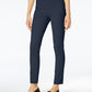 Calça feminina Karen Scott Petite Veludo Cotelê Pull-On Azul Marinho Tamanho Petite Pequeno-Médio