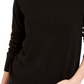 Karen Scott Suéter Feminino Petite Gola Mock Preto Tamanho Petite Pequeno-Médio