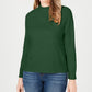 Karen Scott Suéter Feminino Petite Gola Mock Verde Tamanho Petite Pequeno