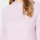 Karen Scott Suéter Feminino Gola Mock Rosa Tamanho Pequeno