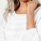 Karen Scott Suéter Listrado Texturizado Feminino Branco Tamanho X-S