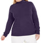 Karen Scott Suéter Feminino Luxsoft Gola Alta Azul Marinho Tamanho 1X