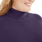 Karen Scott Suéter Feminino Luxsoft Gola Alta Azul Marinho Tamanho 1X