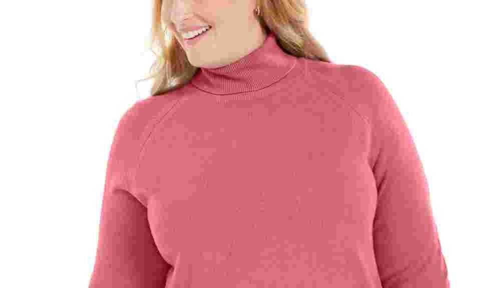 Karen Scott Suéter Feminino Luxsoft Gola Alta Rosa Tamanho 2X