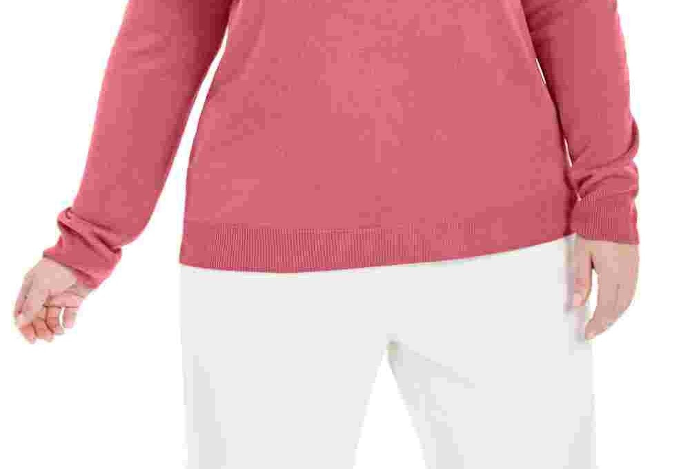 Karen Scott Suéter Feminino Luxsoft Gola Alta Rosa Tamanho 2X