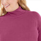 Karen Scott Suéter Feminino Plus Gola Alta Luxsoft Roxo Tamanho 1X