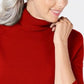 Karen Scott Suéter Plus Size Feminino Gola Alta Luxsoft Vermelho Tamanho 1X