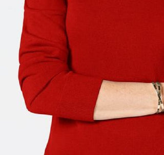 Karen Scott Suéter Plus Size Feminino Gola Alta Luxsoft Vermelho Tamanho 1X